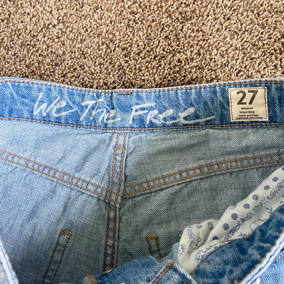 NWT We the Free Wide Leg Regular High Waisted Jeans 27 - Picture 2 of 5